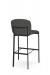 Amisco's Kally Stationary Modern Black Bar Stool with Grey Low Back - Back Side View