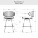 Amisco's Wyatt Counter Height Dimensions