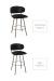 Amisco's Wyatt Stool in Counter Height and Bar Height