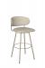 Amisco's Wyatt Champagne Gold Modern Swivel Bar Stool with Curved Back