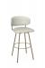 Amisco's Wyatt Gold Swivel Modern Bar Stool with Low Curved Back