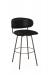 Amisco's Wyatt Bronze Swivel Bar Stool with Black Low Back