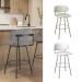 Amisco's Wyatt Modern Custom Made Swivel Bar Stool with Low Back