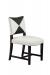 Leathercraft's Willem Transitional Wood Dining Chair in Black and White Leather with Nailheads