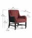 Leathercraft's Rainer 219C Chair Dimensions