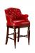 Leathercraft's Odette Luxury Swivel Wood Bar Stool with Arms, Back Tufting, Nailhead Trim and Leather Seat