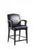 Leathercraft's Burton Traditional Wood Counter Stool in Leather with Arms