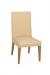 Leathercraft's Traditional Clark Solid Back Dining Chair in Cream Leather