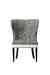 Leathercraft's Wellington Chic Modern Dining Chair in Black and White Pattern with Black Wood Legs