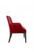 Leathercraft's Sandra Traditional Wood Dining Arm Chair in Red Leather and Nailhead Trim - Side View