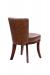 Darafeev's 917 Maple Upholstered Wood Club Chair with Leather and Nailhead Trim - Back Side