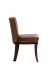 Darafeev's 917 Maple Upholstered Wood Club Chair with Leather and Nailhead Trim - Side