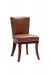Darafeev's 917 Maple Upholstered Wood Club Chair with Leather and Nailhead Trim