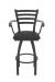 Holland's Jackie Swivel Metal Bar Stool with Arms - Front View