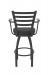 Holland's Jackie Swivel Metal Bar Stool with Arms - Back View