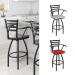 Holland's Jackie Swivel Bar Stool with Arms - Custom Made in a Variety of Colors