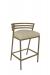Wesley Allen's Arlo Gold Metal Bar Stool with Low Curved Back