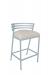Wesley Allen's Arlo Blue Modern Bar Stool with Low Back