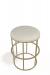 Wesley Allen's Nyx Modern Backless Bar Stool in Gold - Looking Down