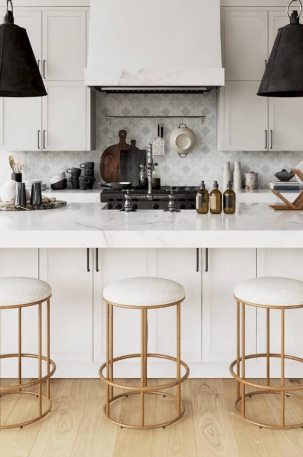 Wesley Allen Nyx Modern Backless Bar Stool