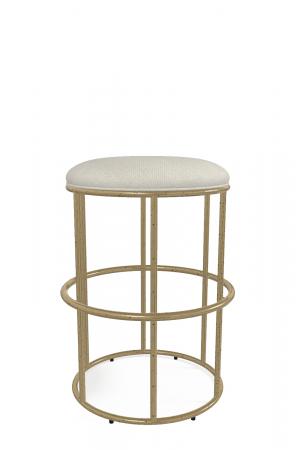 Wesley Allen's Nyx Modern Backless Bar Stool in Gold