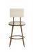 Wesley Allen's Rei Metal Swivel Bar Stool with Back - Back View