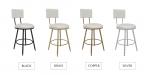 Wesley Allen's Rei Bar Stool in Hammered Finishes