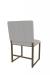 Wesley Allen's Franklin Modern Metal Dining Chair in Gold Metal and Tan Cushion - Back View
