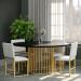 Wesley Allen's Franklin Gold Modern Dining Chairs in Dining Room with Table