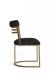 Wesley Allen's Miramar Modern Metal Dining Chair with Curved Back - Side View