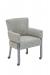 Darafeev's Mod Dining Arm Chair with Casters in Gray Fabric