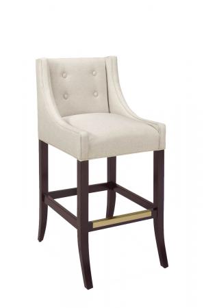 Style Upholstering 101 Transitional Upholstered Bar Stool with Back Tufting