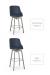 Amisco's Diego Swivel Stool in Counter Height and Bar Height