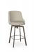 Amisco's Diego Bronze Metal Swivel Counter Stool with Low Curved Back