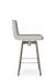 Amisco's Tully Champagne Bronze Metal Swivel Bar Stool with Low Back - Side View