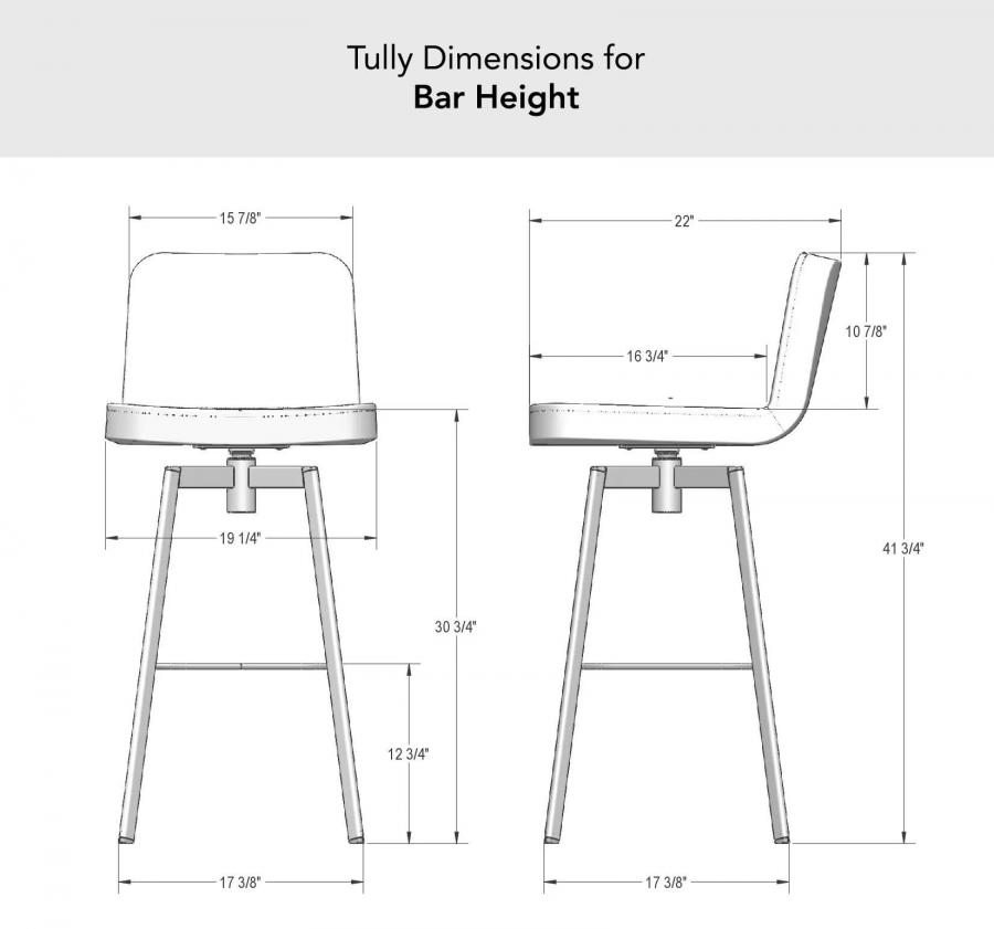 Buy Amisco's Tully Modern Swivel Bar Stool • Free Shipping!