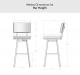 Amisco's Wesley Swivel Stool in Bar Height Dimensions