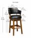 Style Upholstering's 141 Swivel Bar Height Stool