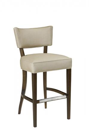 Style Upholstering #15 Stationary Wood Bar Stool with Back
