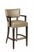 Style Upholstering's #15-BS Bar Stool with Brass Footplate and Castillo Quarry Vinyl