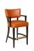 Style Upholstering's 15-BS Traditional Wood Bar Stool with Orange Brown Vinyl