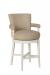 Style Upholstering's 180 White Swivel Bar Stools in Light Tan Upholstery