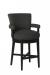 Style Upholstering's 180 Black Wood Swivel Bar Stool with Arms