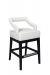 Style Upholstering #185-SSB Wood Swivel Bar Stool with Arms in Leather