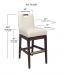 Style Upholstering's 6644-SSB Bar Height Dimensions