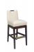 Style Upholstering #6644-SSB Upholstered Wood Swivel Bar Stool with Back