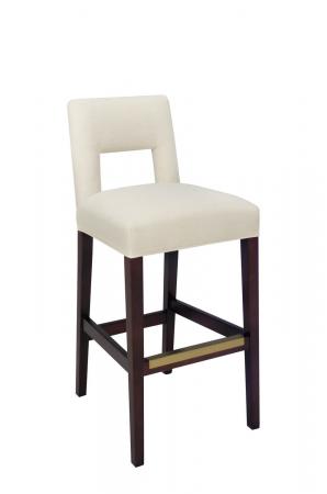 Style Upholstering #6655-BS Upholstered Wood Bar Stool with Back