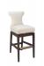 Style Upholstering #6670 Upholstered Wood Swivel Bar Stool with Back