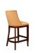 Style Upholstering 670 Upholstered Wood Bar Stool with Back in Leather - Back View
