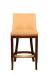 Style Upholstering 670 Upholstered Wood Bar Stool with Back in Leather - Front View